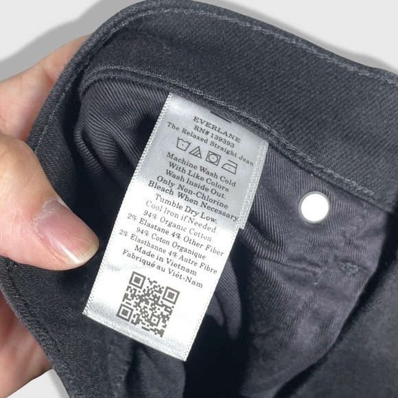 Everlane The Relaxed Straight Jean Mens 30x32 Black Minimalist Casual Denim - Picture 4 of 9